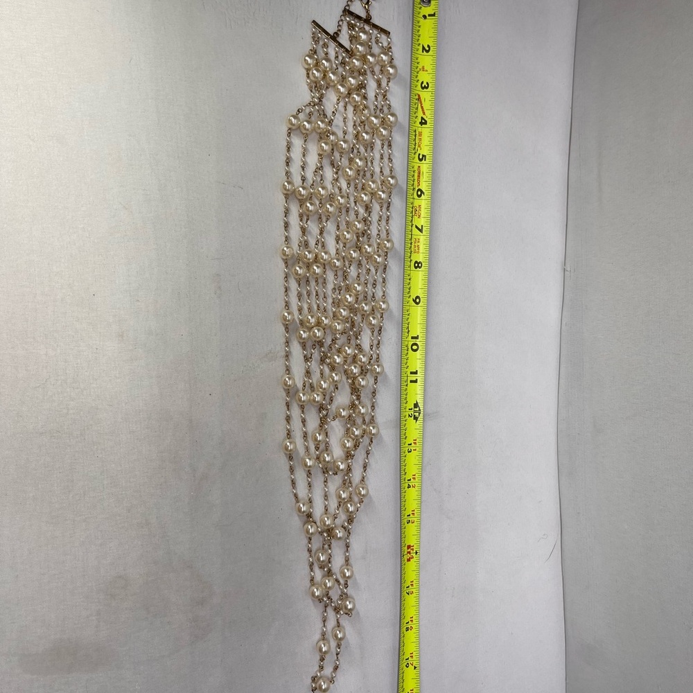 Source Unknown Multi-Layer Pearl Necklace - image 4